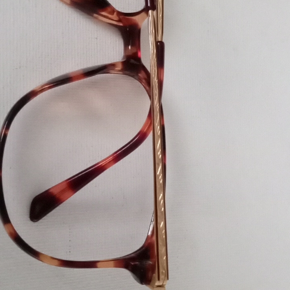 Vintage Faux Tortoise/Gold Vanderbilt Zyloware Eyeglass Frame Hong Kong NOS - Picture 7 of 7